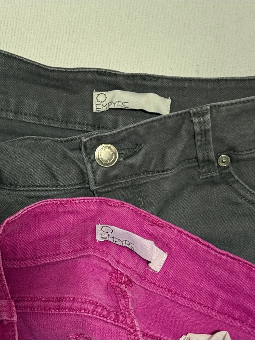 Empyre Shorts Bundle Size 5 Denim Stretch Fushia Grey-Black Everyday boho sz 28